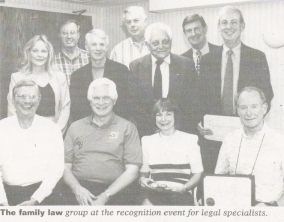 The family law group at the recognition event for legal specialists