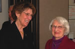 Helen Karr, who served as a consultant for 'Seniors & the Law', offers advice in San Francisco to Catherine Seghetti, 81.