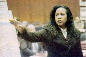 2001-'02 State Bar President Karen Nobumoto argues an unauthorized practice of law case in Los Angeles Superior Court in which she eventually won convictions.