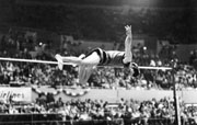 Much of Dobroth·s early adulthood centered around competitive high jumping.