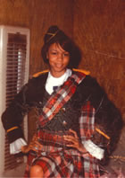Windie Scott, now a Sacramento attorney, poses in her band uniform at her integrated high school in Mississippi.